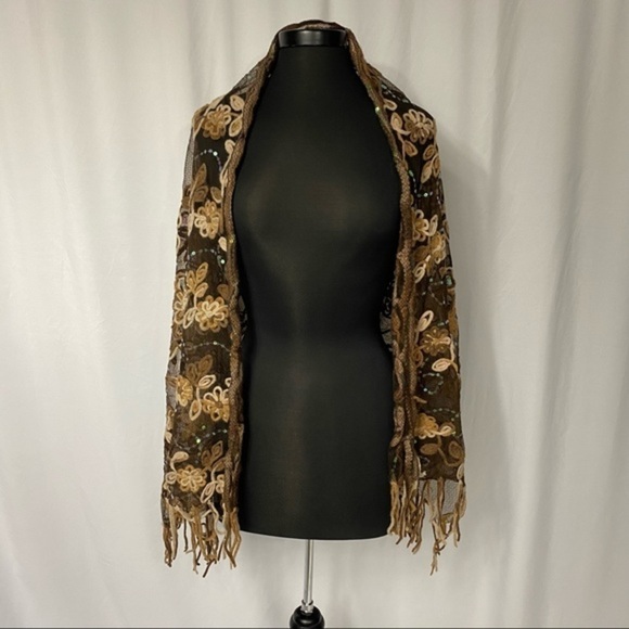 HANDMADE Sequins Scarf